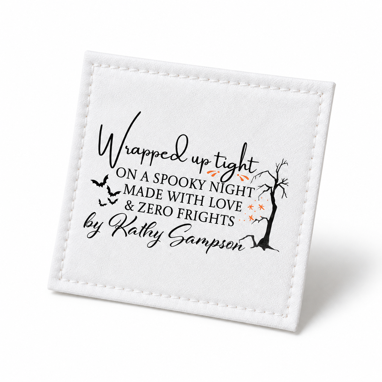 custom halloween quilt label