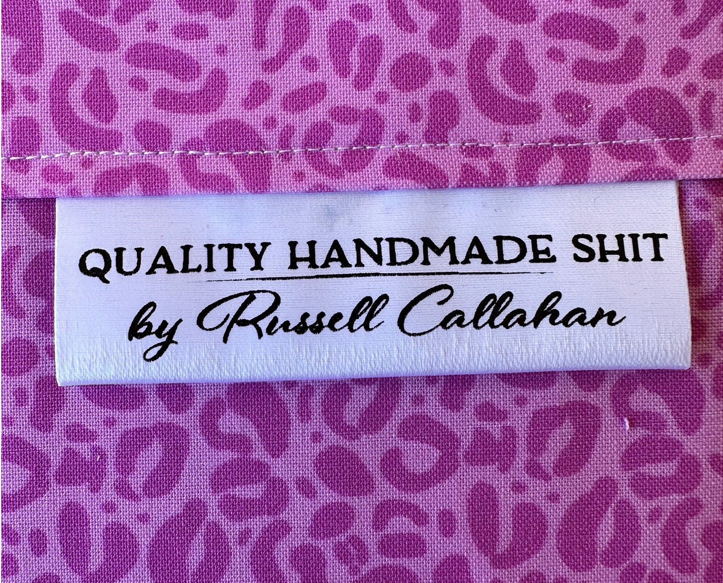 Handmade Quality Shit. Sweary Satin Quilt Labels and Tags - Jammin Threads