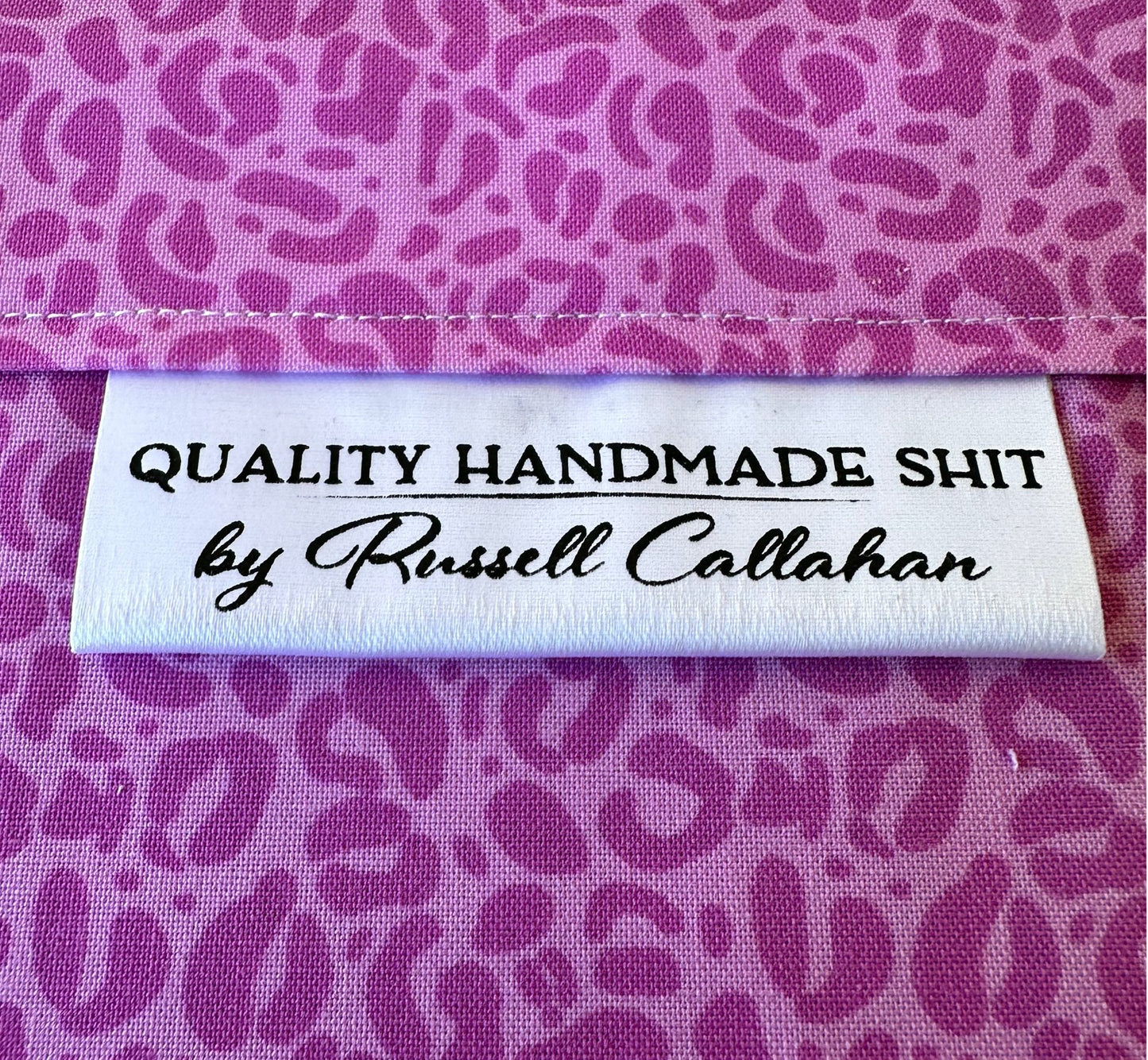 Handmade Quality Shit. Sweary Satin Quilt Labels and Tags - Jammin Threads