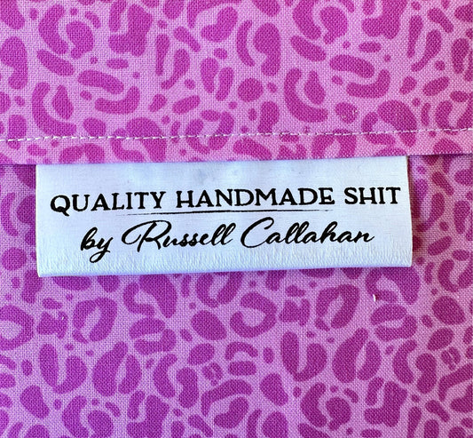 Handmade Quality Shit. Sweary Satin Quilt Labels and Tags - Jammin Threads