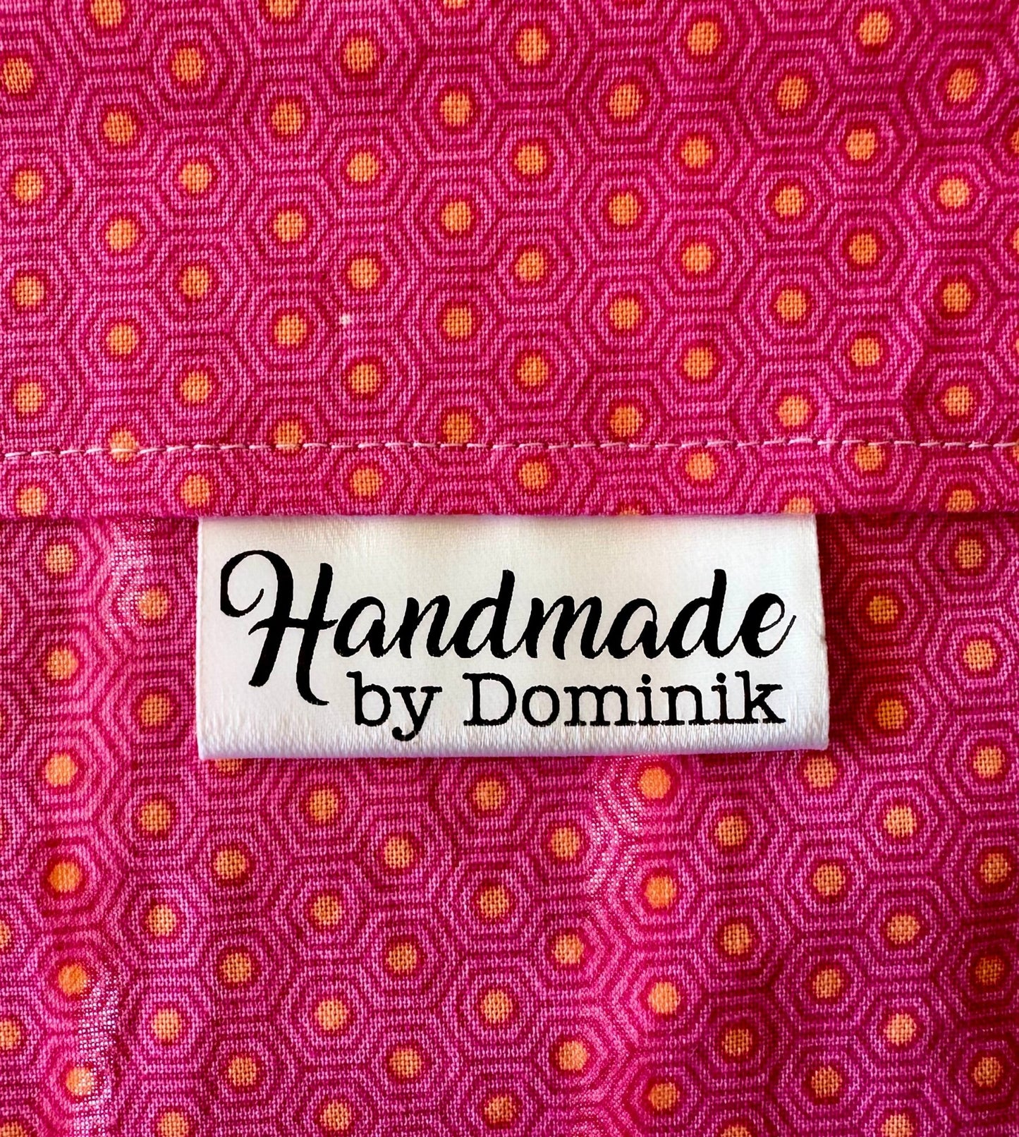 Handmade Satin Labels. Pretty, personalized satin quilt labels and tags - Jammin Threads