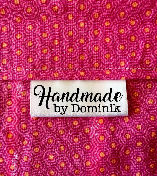 Handmade Satin Labels. Pretty, personalized satin quilt labels and tags - Jammin Threads