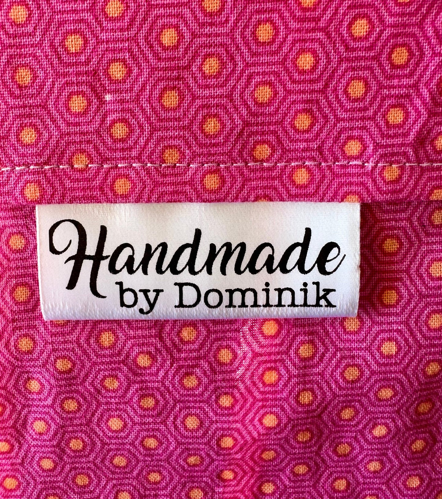 Handmade Satin Labels. Pretty, personalized satin quilt labels and tags - Jammin Threads