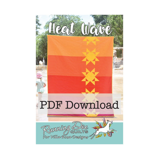 Heatwave Quilt Pattern by Running Doe Quilts – 57" x 72" (PDF Download)) - Jammin Threads