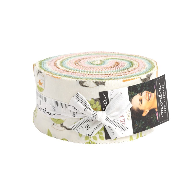 Here Kitty Kitty Quilt Fabric Jelly Roll by Stacy lest Hsu for Moda Fabrics 20830JR - Jammin Threads