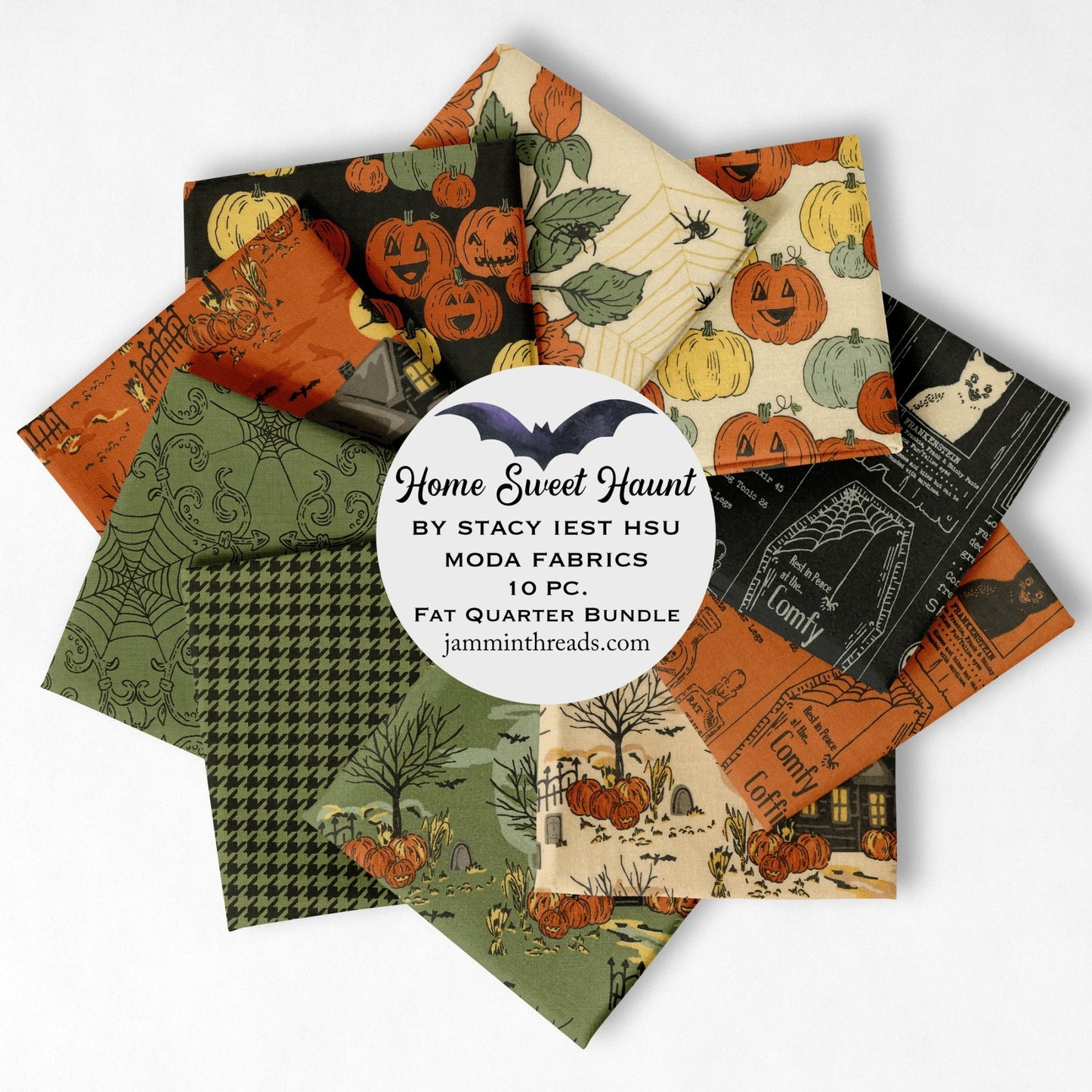 Home Sweet Haunt Fat Quarter Bundle – 10 Pc. by Stacy Iest Hsu for Moda Fabrics - Jammin Threads