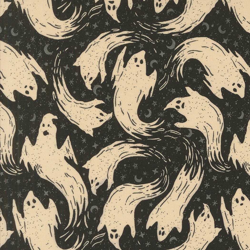 Home Sweet Haunt Halloween Quilt Fabric by Stacy Iest Hsu for Moda Fabrics Midnight 20914 17 - Jammin Threads