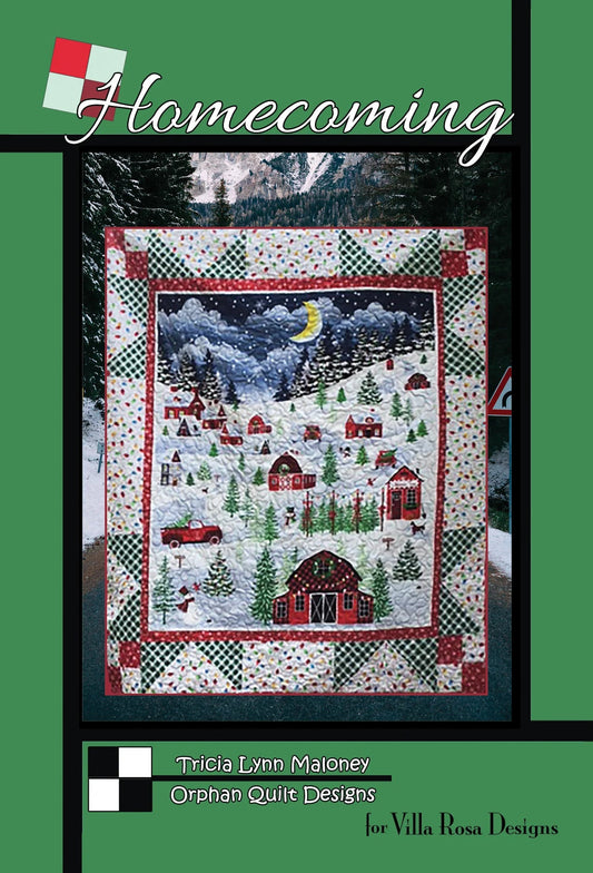 Homecoming Quilt Pattern by Orphan Quilt Designs for Villa Rosa Designs – Panel Quilt Pattern (PDF Download) - Jammin Threads