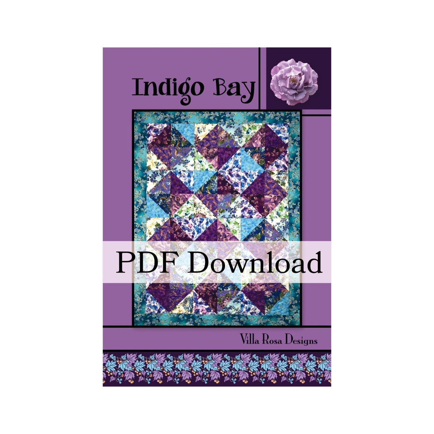 Indigo Bay Quilt Pattern by Villa Rosa Designs (PDF Download) - Jammin Threads