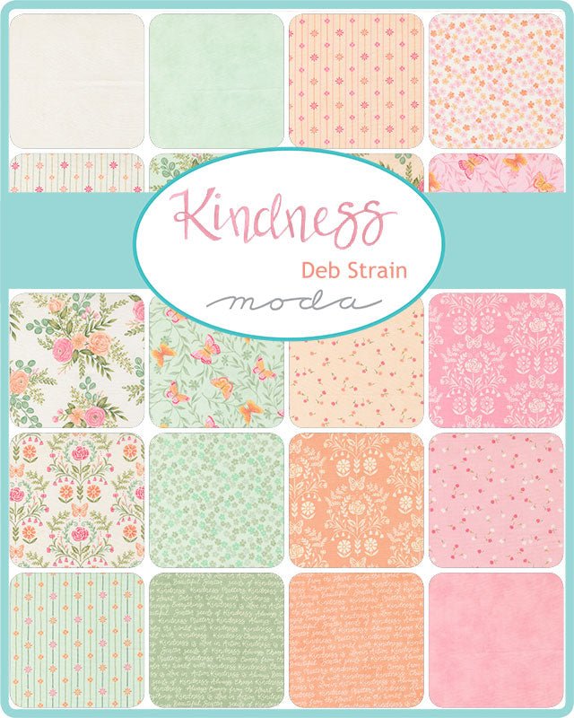 Kindness Quilt Fabric by Deb Strain Coral 56153 24 - Jammin Threads
