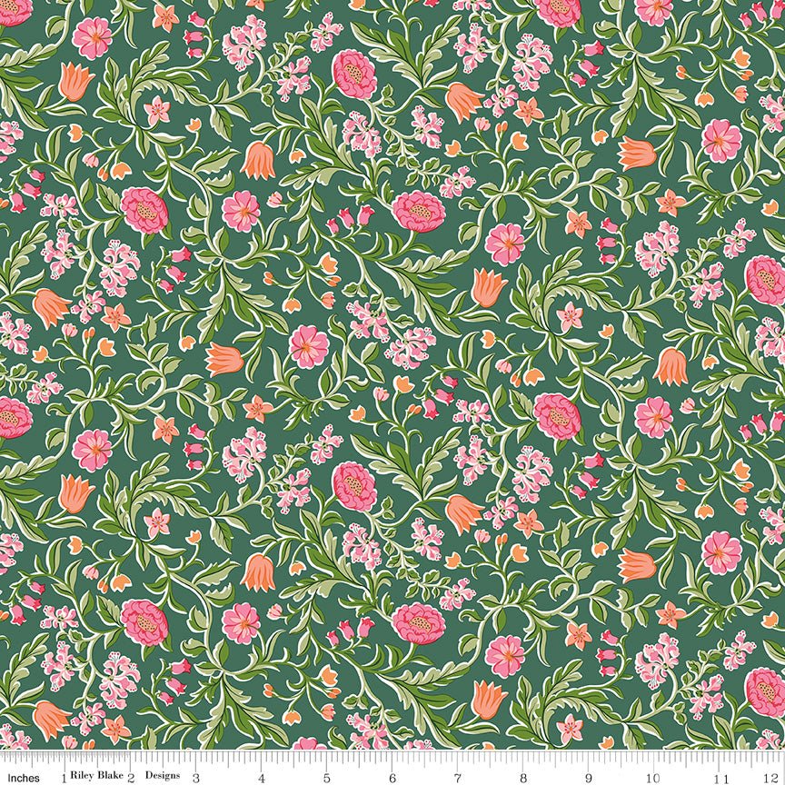 Liberty Quilt Fabric Craft Garden May's Flowers A. 01667453A - Jammin Threads