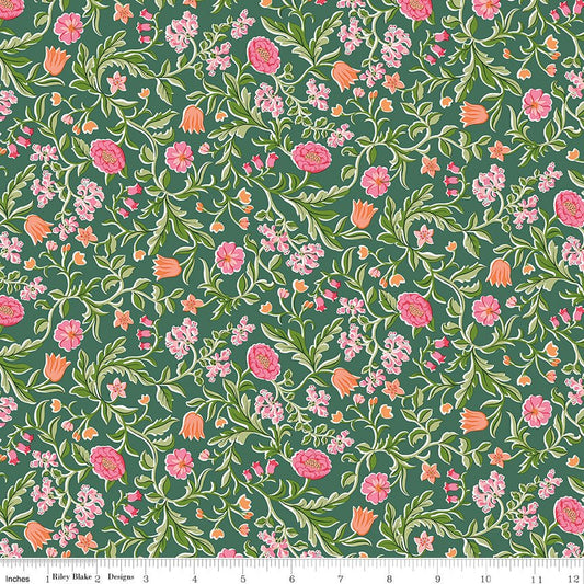 Liberty Quilt Fabric Craft Garden May's Flowers A. 01667453A - Jammin Threads