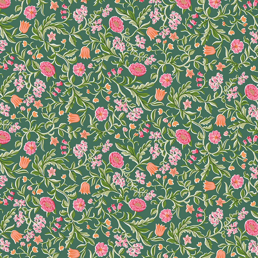 Liberty Quilt Fabric Craft Garden May's Flowers A. 01667453A - Jammin Threads