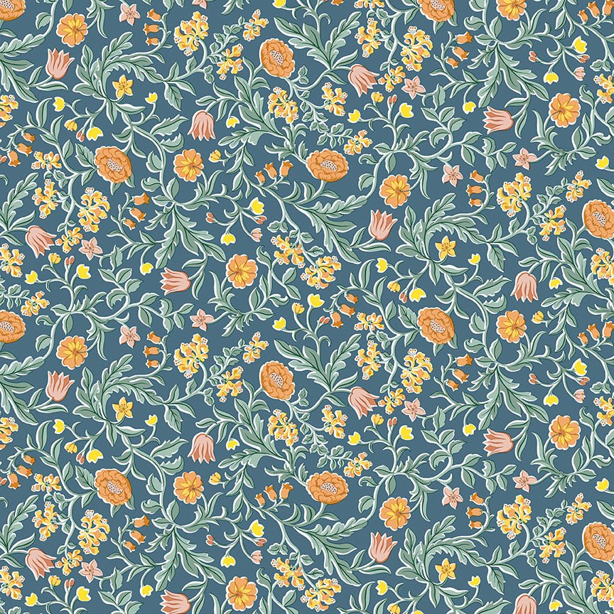 Liberty Quilt Fabric Craft Garden May's Flowers C. 01667453C - Jammin Threads