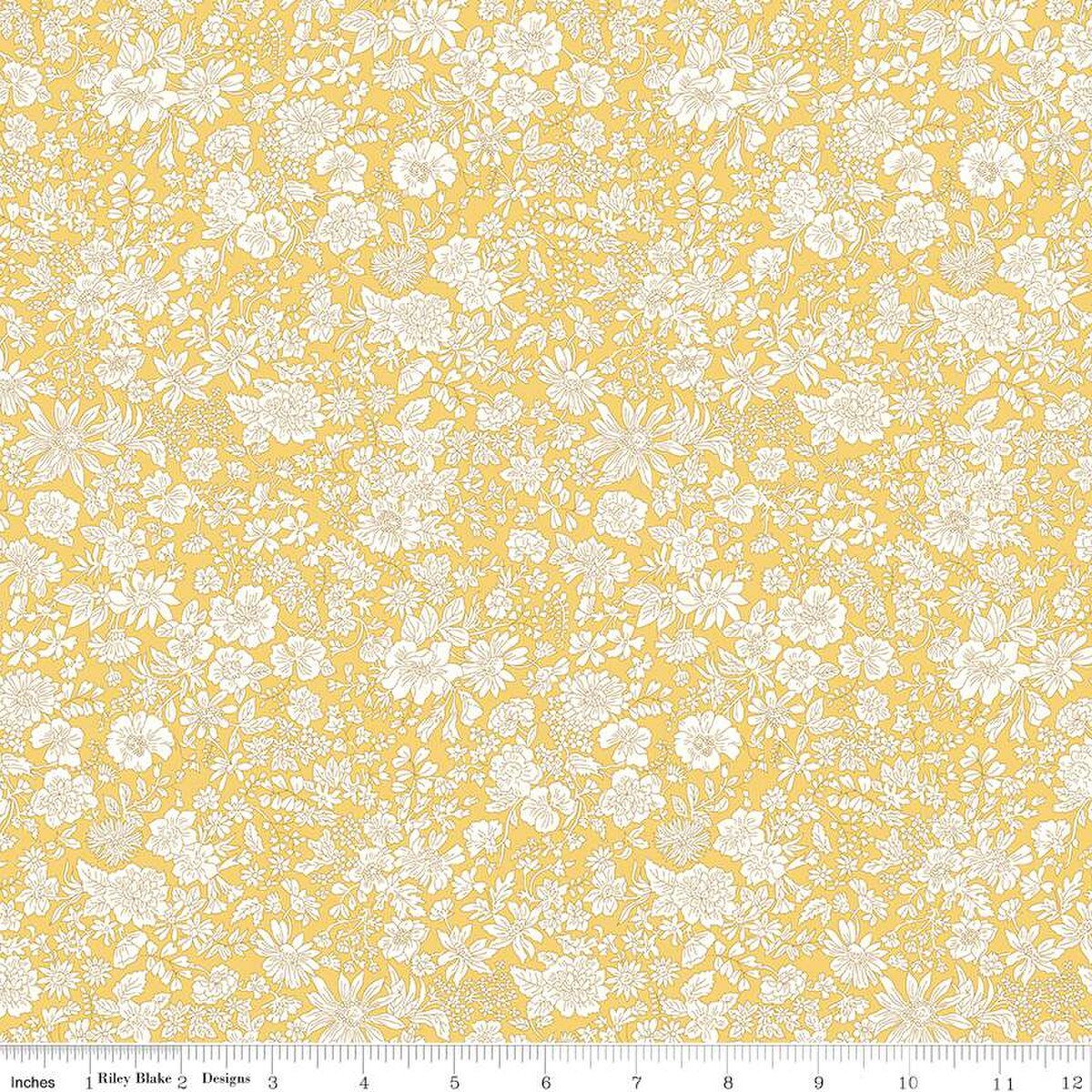 Liberty Quilt Fabric Emily Belle Sunshine Yellow 01666401A - Jammin Threads