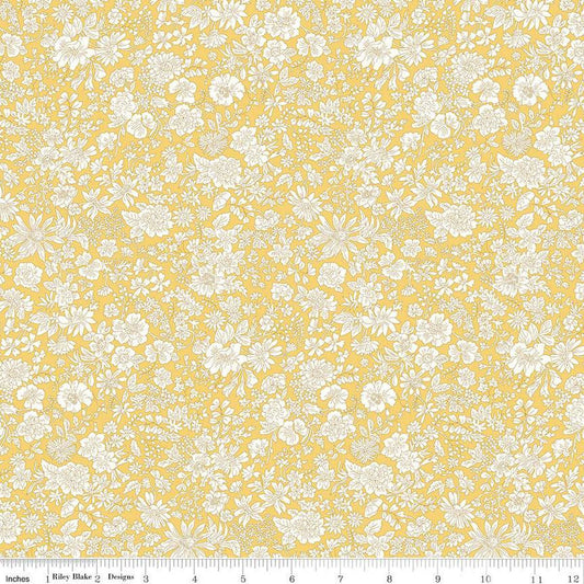 Liberty Quilt Fabric Emily Belle Sunshine Yellow 01666401A - Jammin Threads