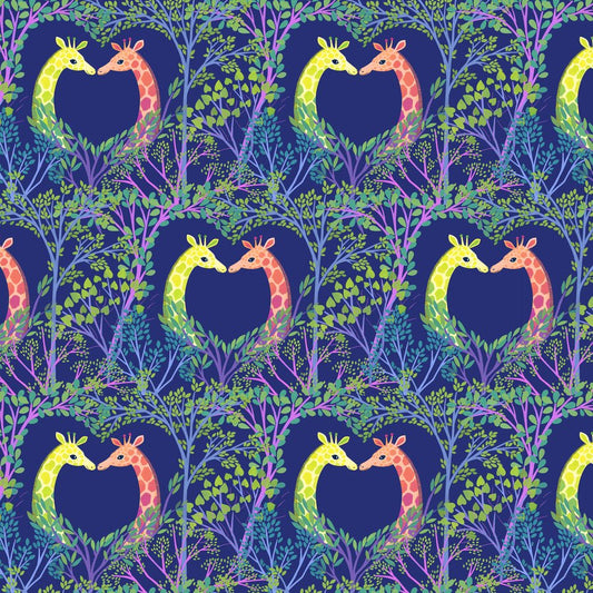 Love in the Wild Quilt Fabric - Love in the Trees Blue - PWKT043.XBLUE - Jammin Threads