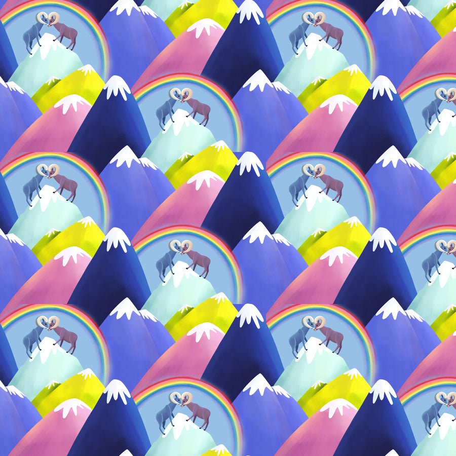 Love in the Wild Quilt Fabric - Love on the Snow Top - Multi PWKT045.XMULTI - Jammin Threads