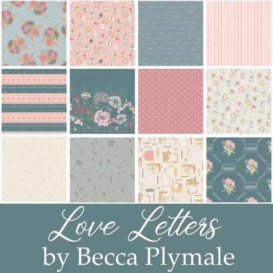 Love Letters Quilt Fabric Falling in Love Sky by Becca Plymale for Art Gallery - Jammin Threads