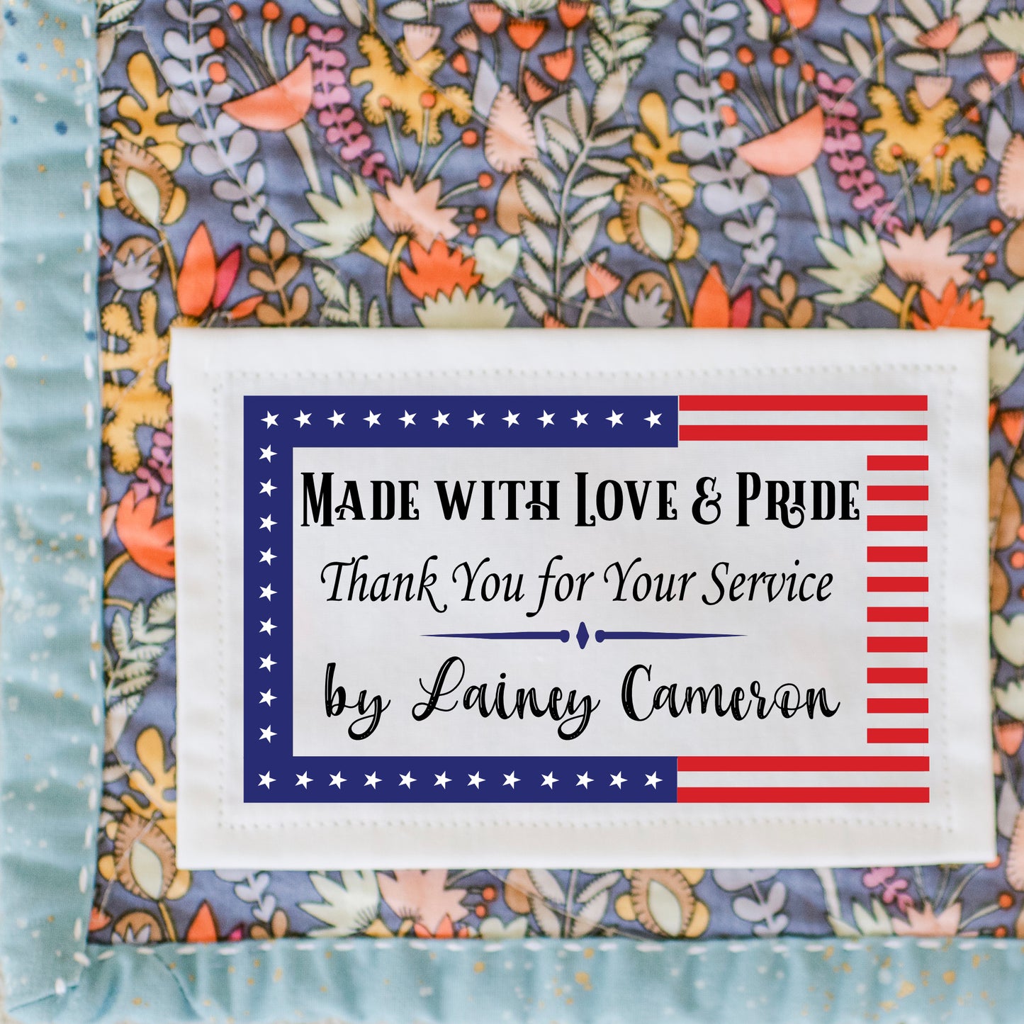 Made with Love and Pride - Patriotic Quilt Labels