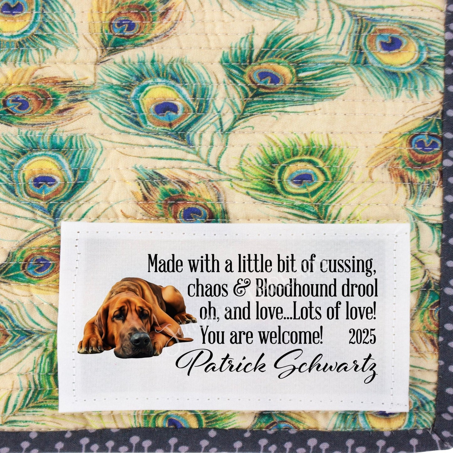 Made with A Little Cussing, Chaos and Bloodhound Drool - Sheet of 6. - Jammin Threads