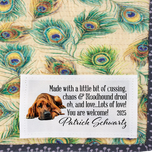 Made with A Little Cussing, Chaos and Bloodhound Drool - Sheet of 6. - Jammin Threads