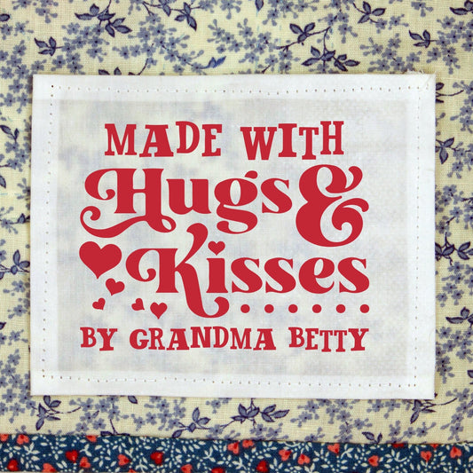 Made with Hugs and Kisses Quilt Labels - Jammin Threads