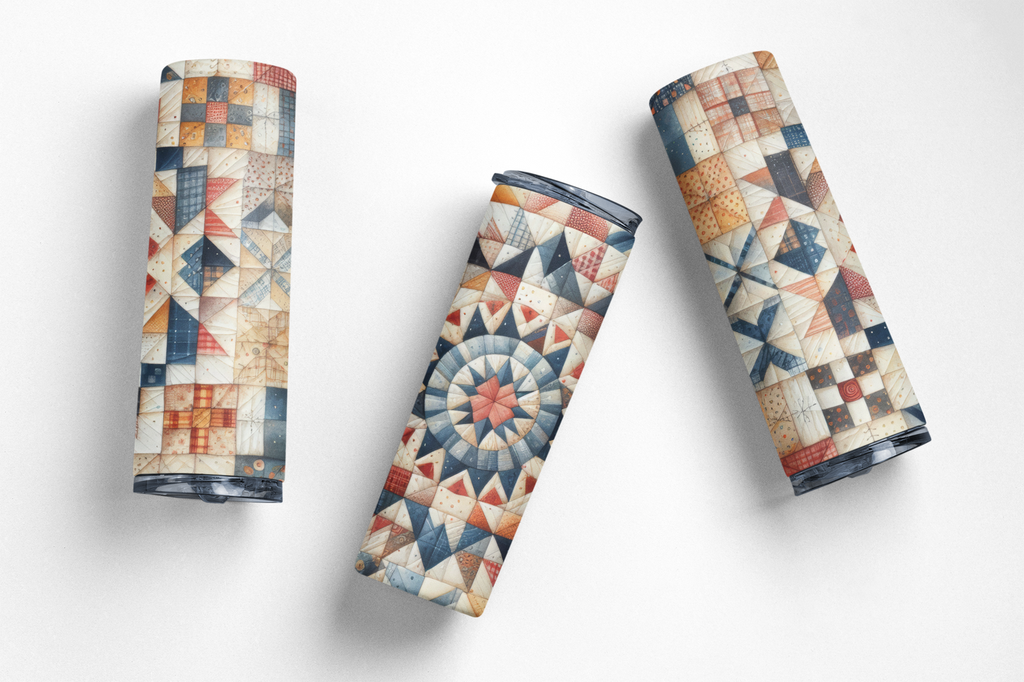 Quilt Pattern Skinny Tumbler - 20 oz. Skinny Tumbler for Quilters