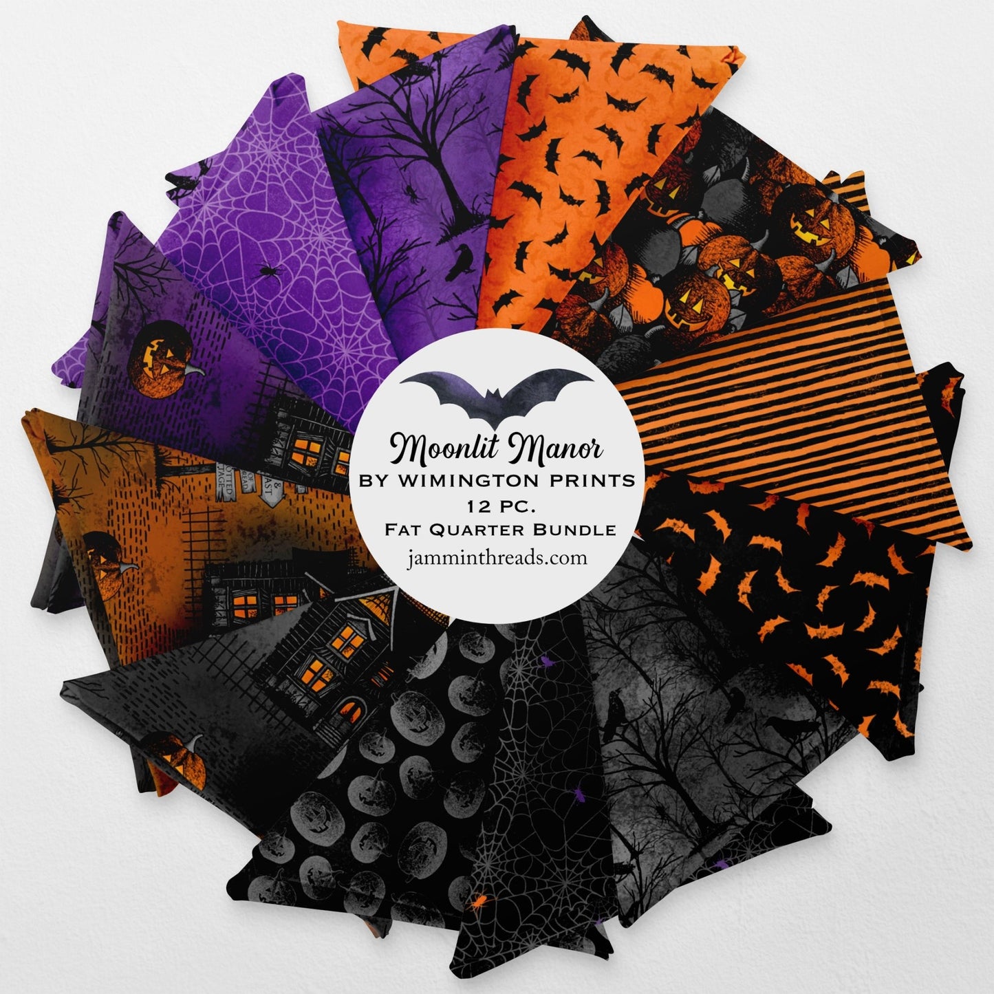 Moonlit Manor – 12 Piece Halloween Fat Quarter Bundle by Wilmington Prints - Jammin Threads