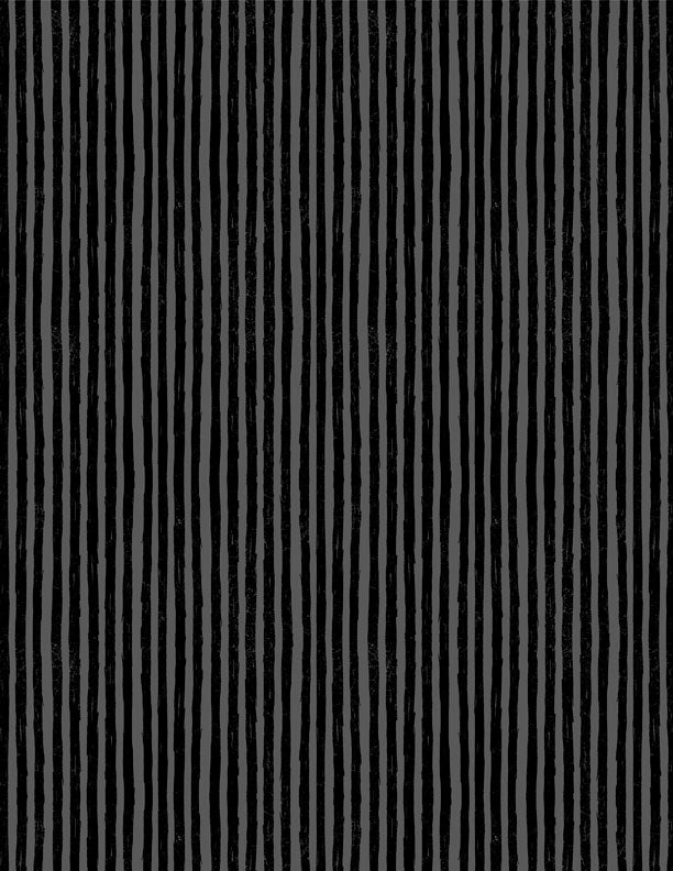 Moonlit Manor Stripes Black and Gray Halloween Quilt Fabric by Wilmington Prints 3071 34015 999 - Jammin Threads
