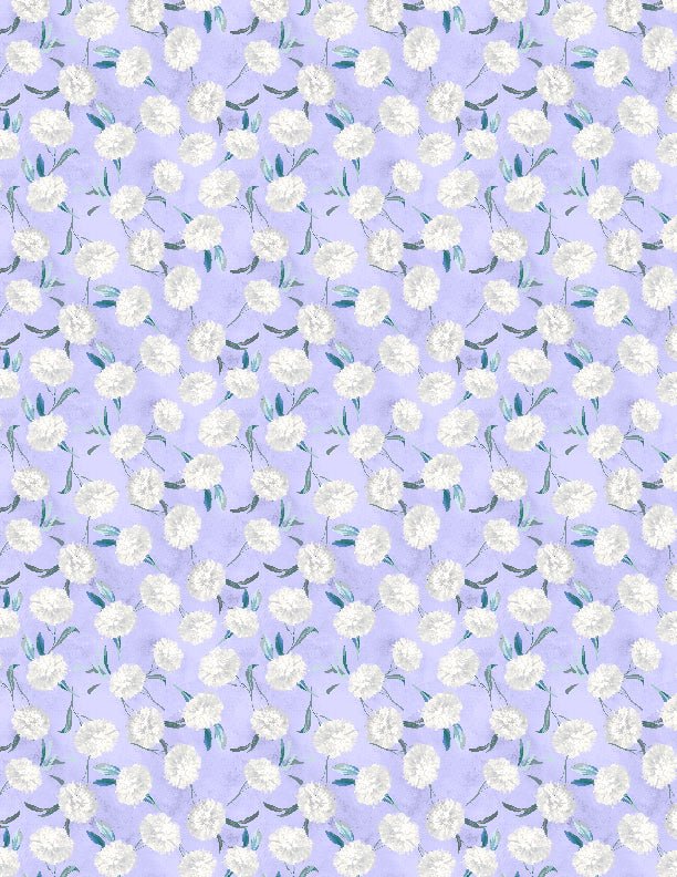 Morning Blooms Small Floral Toss Purle Quilt Fabric 1077 89276 617 - Jammin Threads