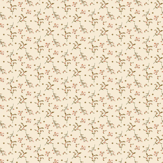 Morning Latte Quilt Fabric by Sandy Gervais Berries Latte C16925 - LATTE - Jammin Threads