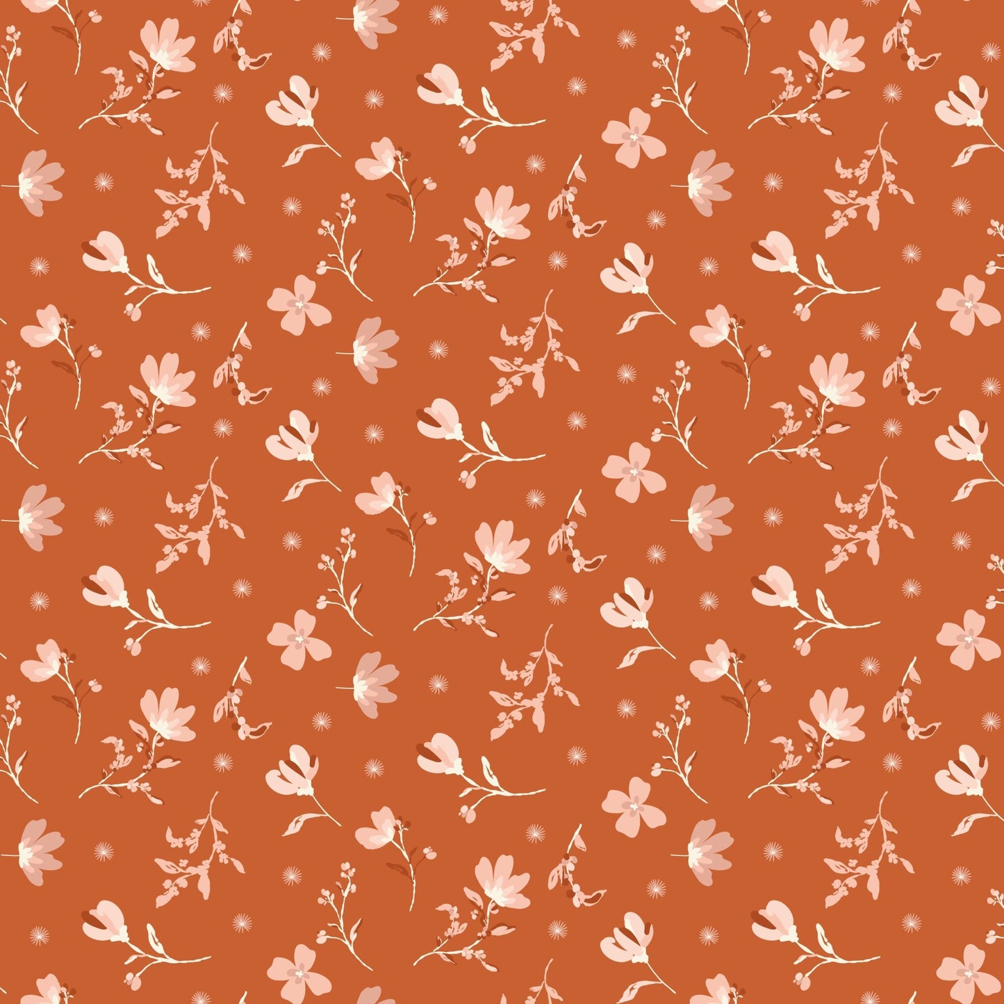 Morning Latte Quilt Fabric by Sandy Gervais Floral Spice C16921 - SPICE - Jammin Threads