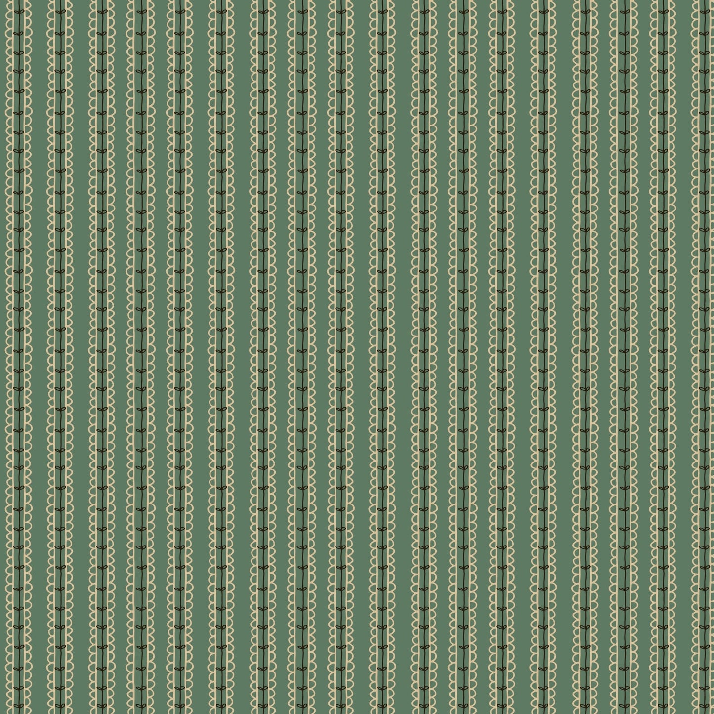 Morning Latte Quilt Fabric by Sandy Gervais Stripes Green C16927 - GREEN - Jammin Threads