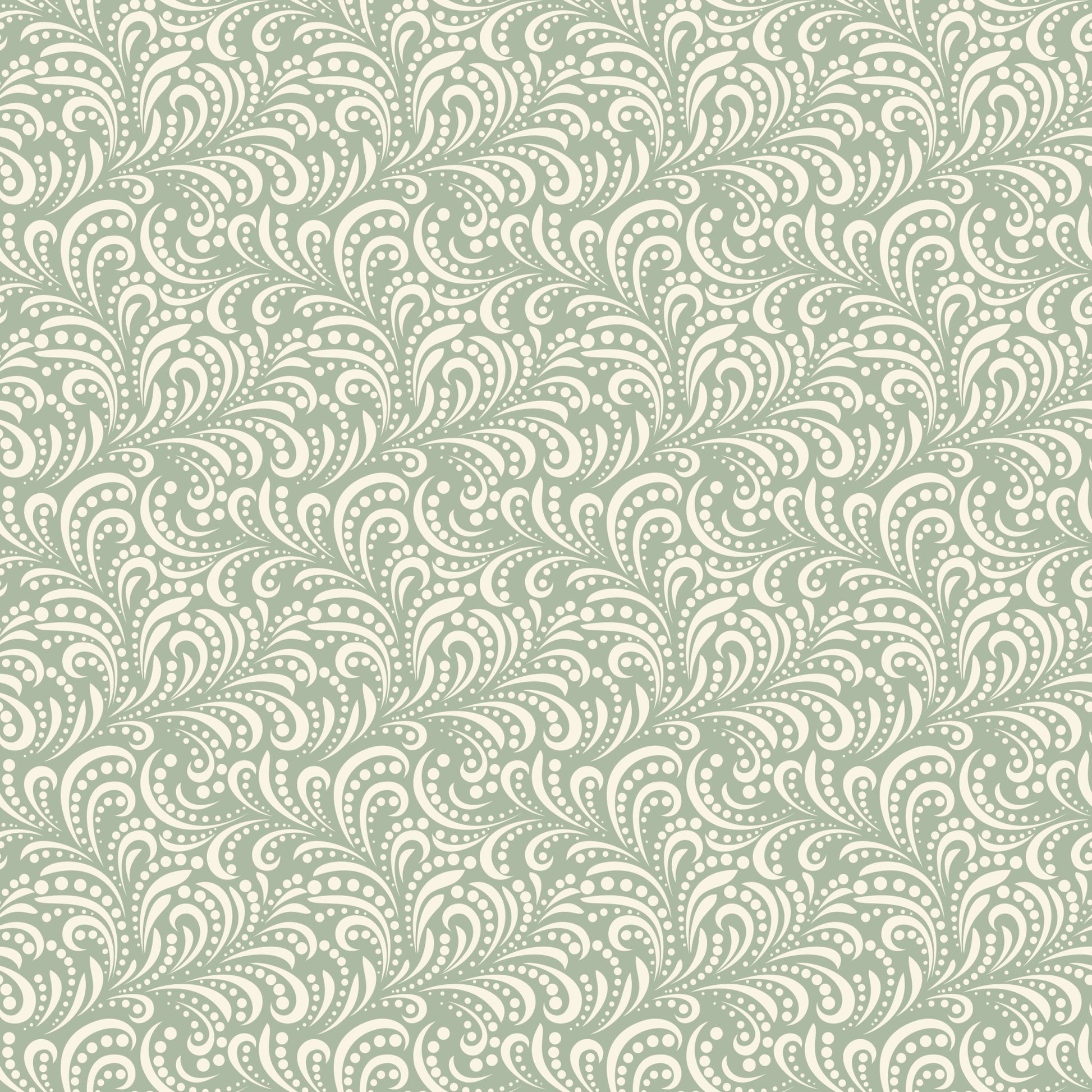 Morning Latte Quilt Fabric by Sandy Gervais Swirls Aloe C16928 - ALOE - Jammin Threads