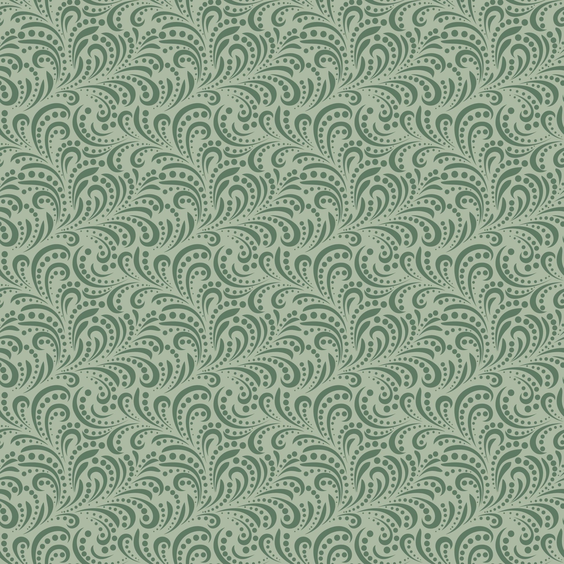 Morning Latte Quilt Fabric by Sandy Gervais Swirls Green C16928 - GREEN - Jammin Threads