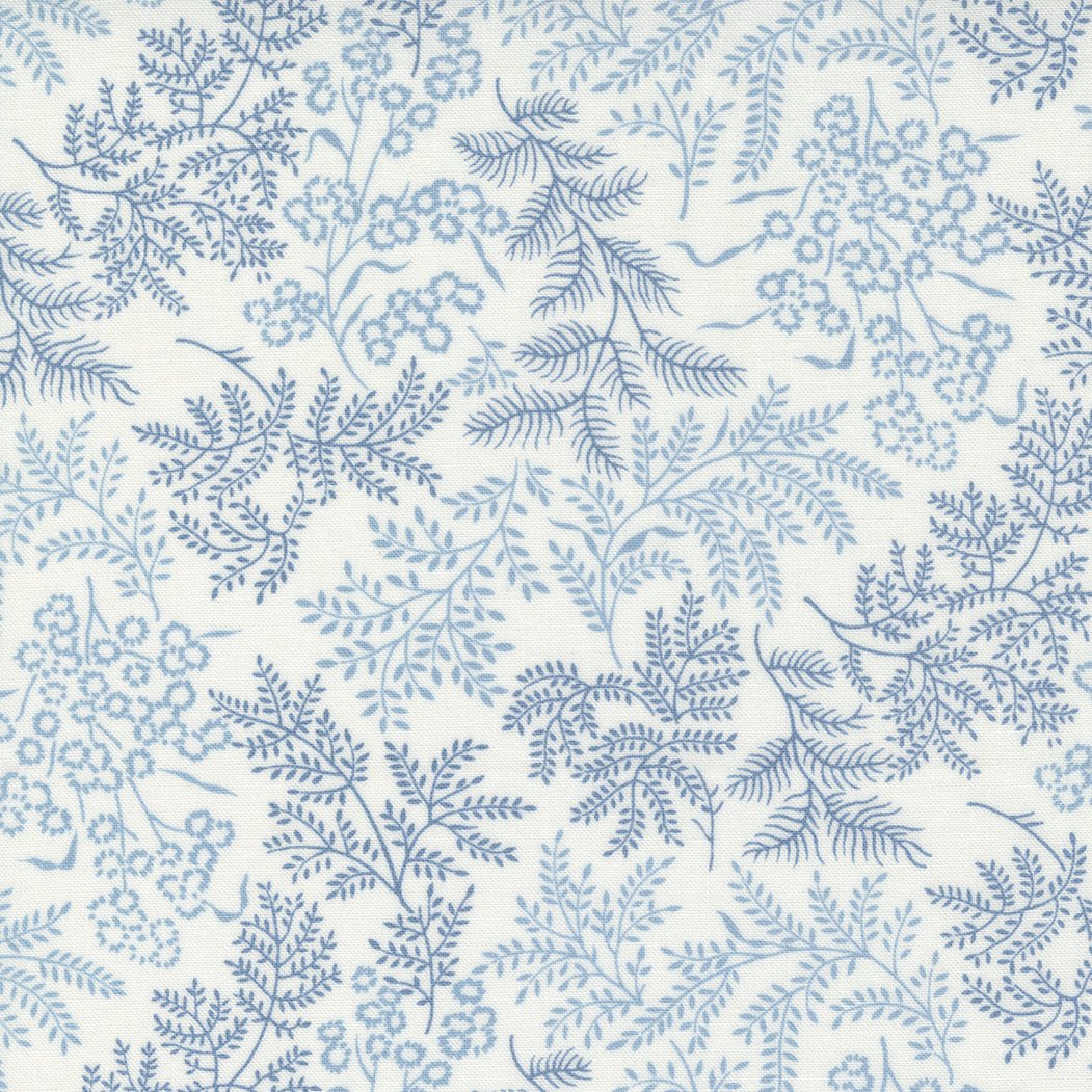 Nantucket Summer Quilt Fabric Cream Blue 55261 34 by Camille Roskelley for Moda Fabrics - Jammin Threads