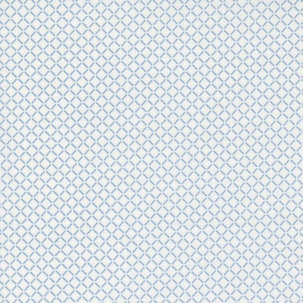 Nantucket Summer Quilt Fabric Cream Blue 55265 24 by Camille Roskelley for Moda Fabrics - Jammin Threads