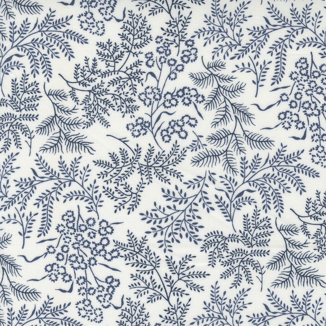 Nantucket Summer Quilt Fabric Cream Navy 55261 21 by Camille Roskelley for Moda Fabrics - Jammin Threads