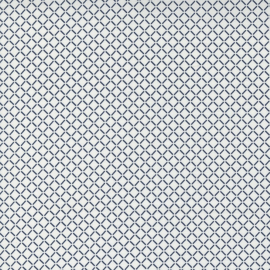 Nantucket Summer Quilt Fabric Cream Navy 55265 21 by Camille Roskelley for Moda Fabrics - Jammin Threads