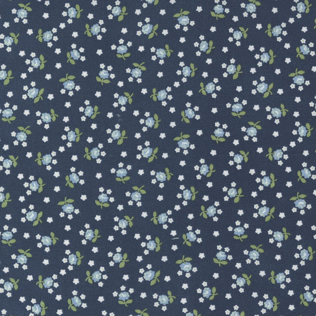 Nantucket Summer Quilt Fabric Navy 55266 13 by Camille Roskelley for Moda Fabrics - Jammin Threads