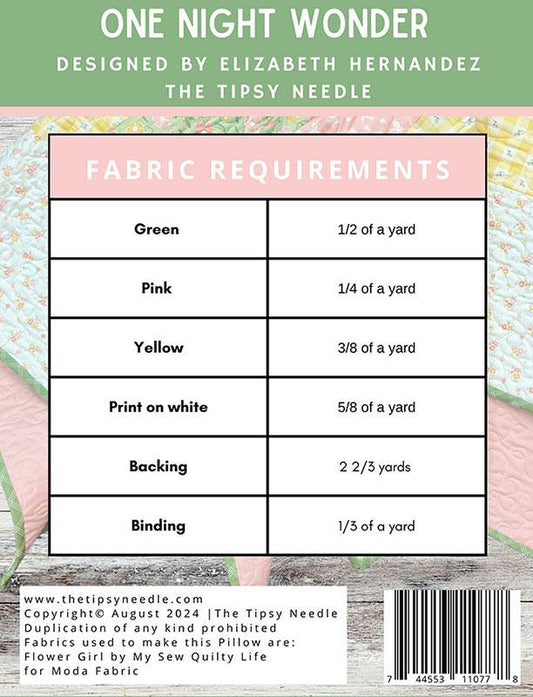 One Night Wonder Baby Quilt Pattern by the Tipsy Needle - Jammin Threads