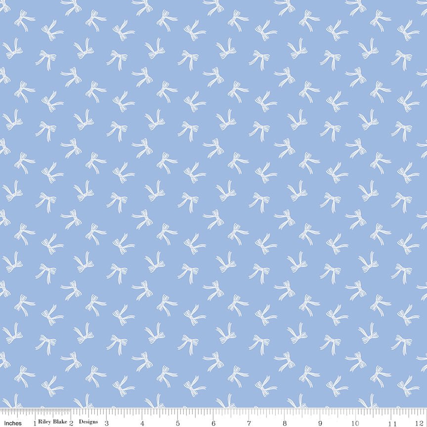 Penelope Quilt Fabric Bows C16643 - SKY by My Mind's Eye for Riley Blake Designs - Jammin Threads