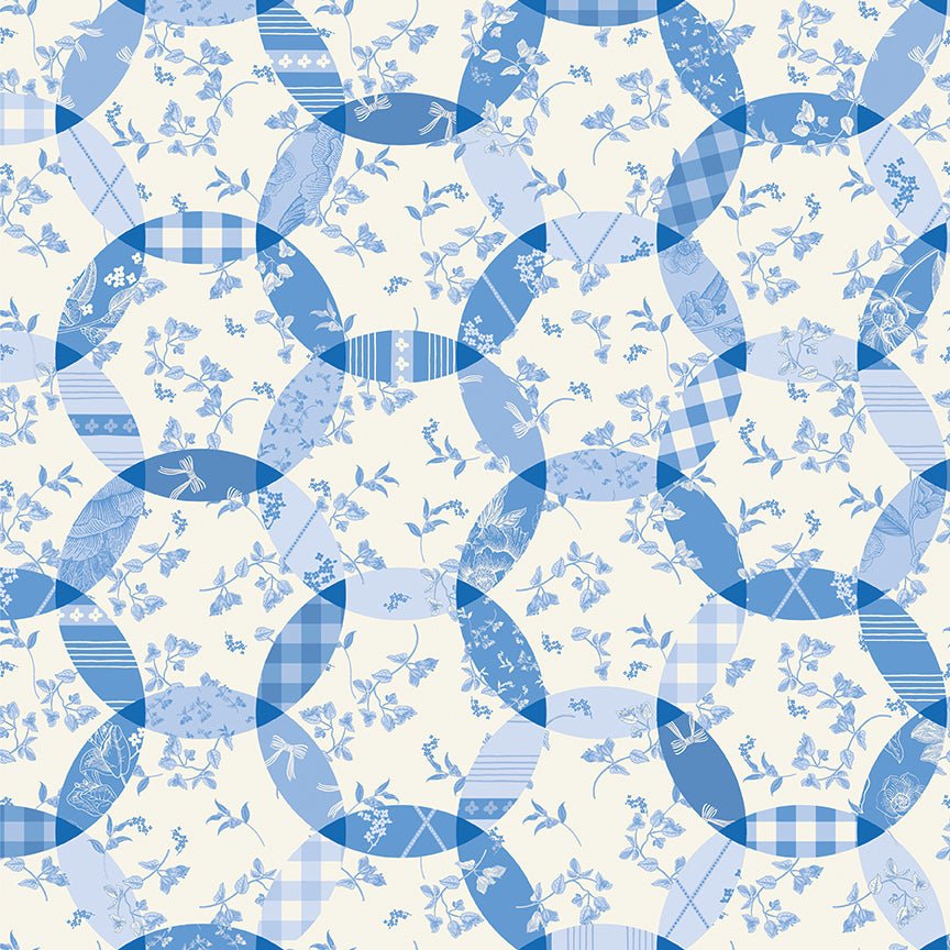 Penelope Quilt Fabric Cheater Print C16647 - CREAM by My Mind's Eye for Riley Blake Designs - Jammin Threads