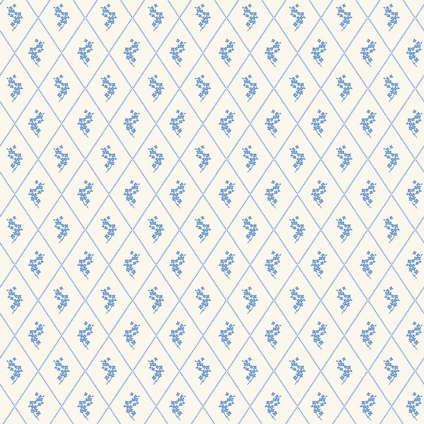 Penelope Quilt Fabric Diamonds C16642 - CREAM by My Mind's Eye for Riley Blake Designs - Jammin Threads