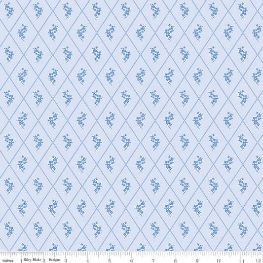 Penelope Quilt Fabric Diamonds C16642 - SKY by My Mind's Eye for Riley Blake Designs - Jammin Threads