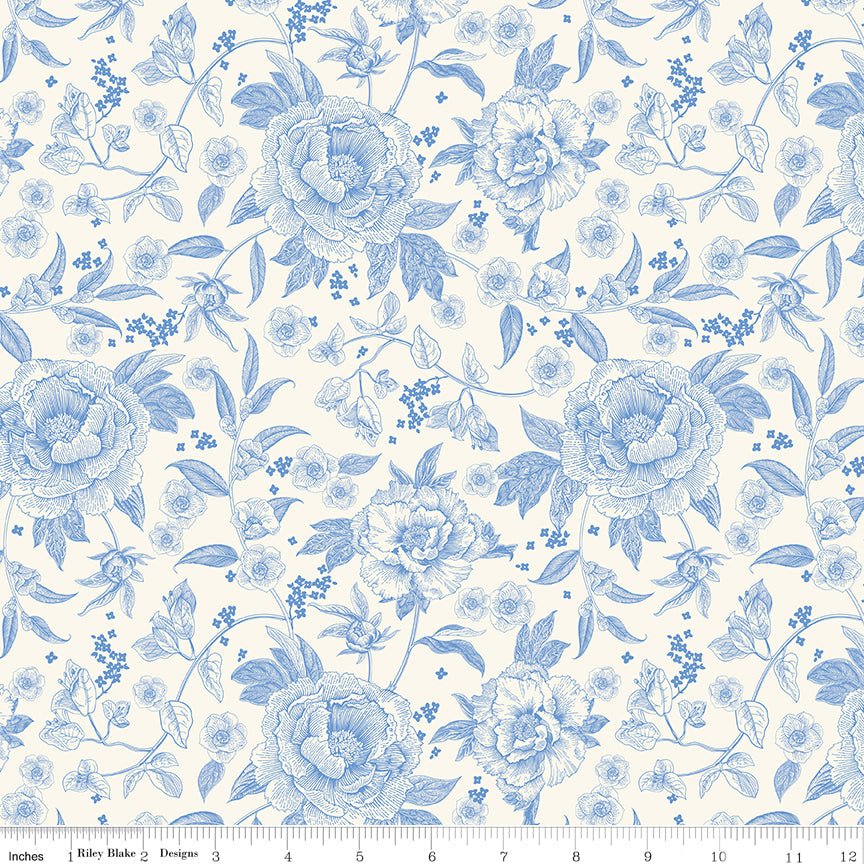 Penelope Quilt Fabric Main C16640 - CREAM by My Mind's Eye for Riley Blake Designs - Jammin Threads