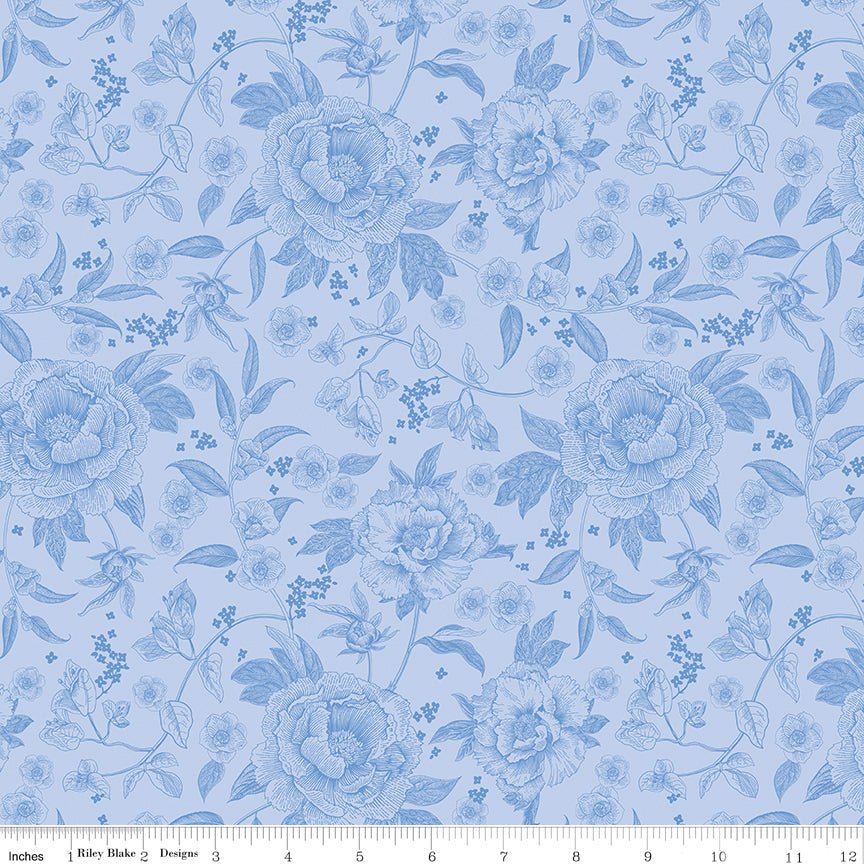 Penelope Quilt Fabric Main C16640 - SKY by My Mind's Eye for Riley Blake Designs - Jammin Threads