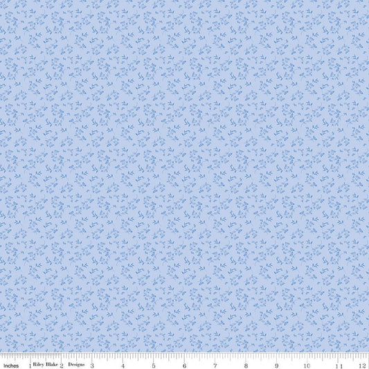 Penelope Quilt Fabric Mini Stems Sky C16646 - SKY by My Mind's Eye for Riley Blake Designs - Jammin Threads