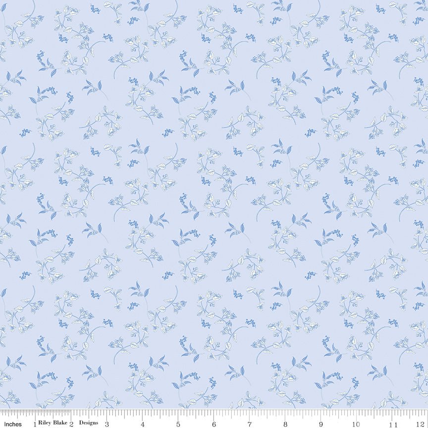 Penelope Quilt Fabric Stems C16641 - SKY by My Mind's Eye for Riley Blake Designs - Jammin Threads